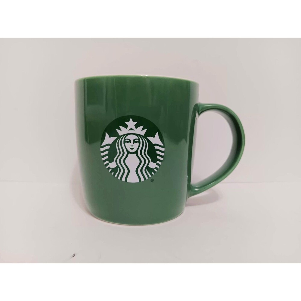 Starbucks Green White Ceramic Coffee Cup Mug